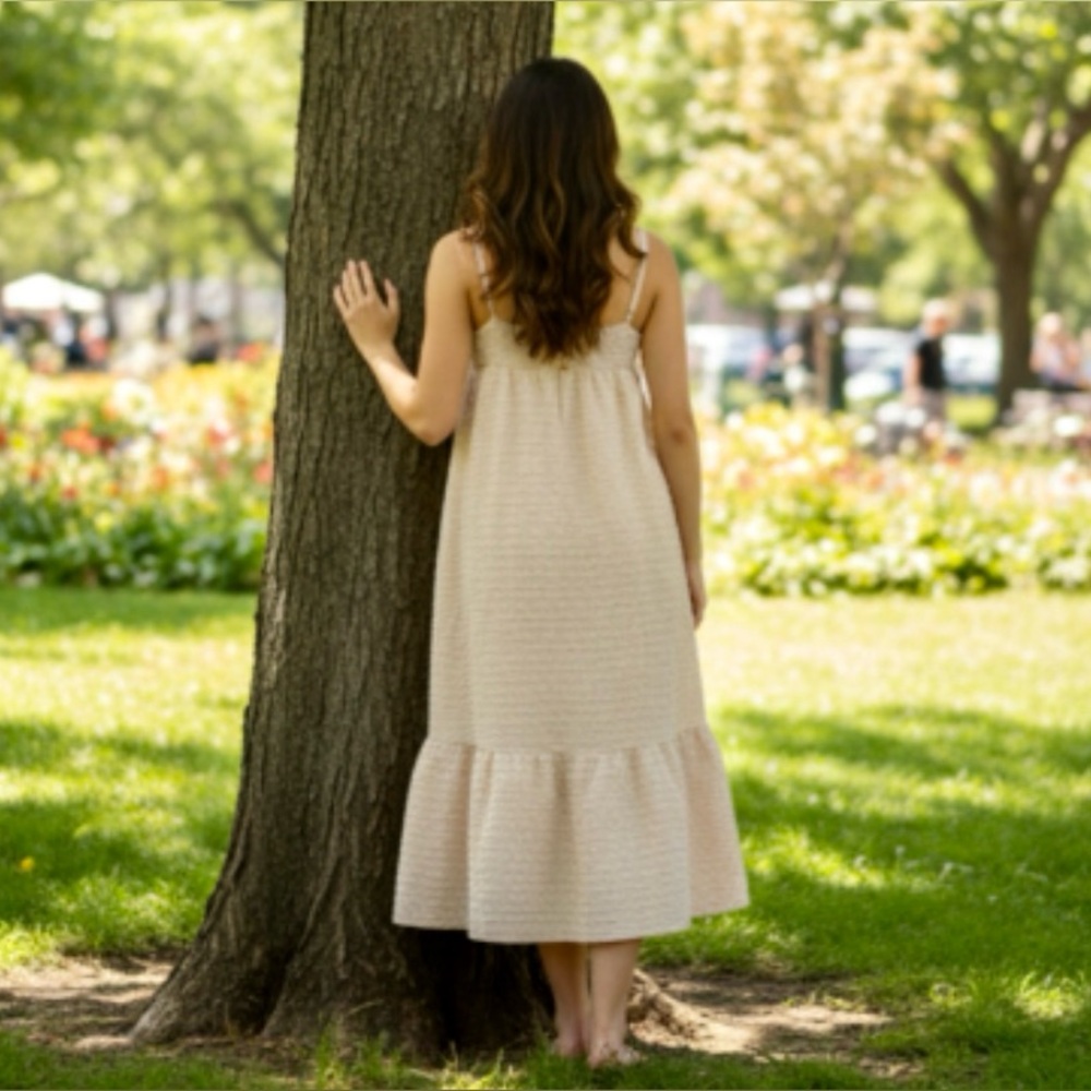 Kika Vargas By Target Textured Empire Waist midi Dress - Picture 5 of 13